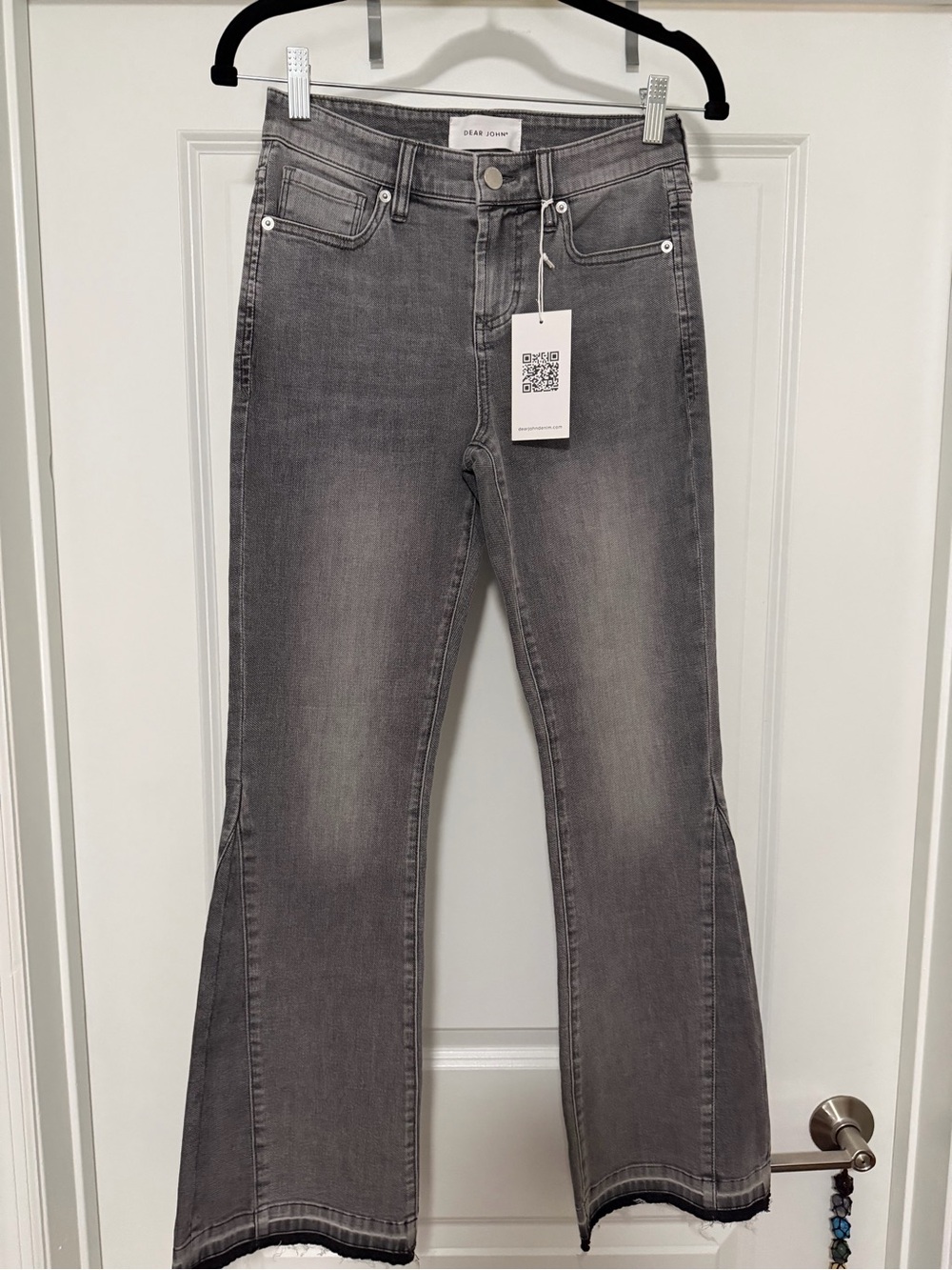 NWT Dear John Jaxtyn Bootcut Jeans Lava Gray Size 25 Raw Hem